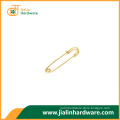 Can pass all EU testing premium quality gold plated brass safety pin 70mm*1.9mm size brooch jewelry